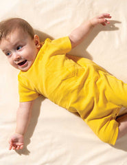 Barboteuse petite poche orange unisexe 1 pcs