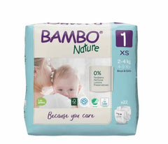 Couches Bambo Nature Taille 1 (2 a 4kg) 22 unités