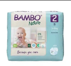 Couches Bambo Nature Taille 2 (3 a 6kg) 30 u