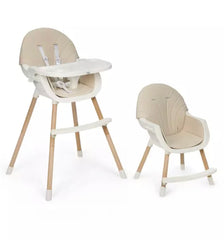 Chaise haute en bois évolutive MIKA by MS beige