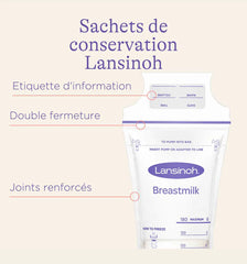 Sachets de conservation du lait maternel 25 u