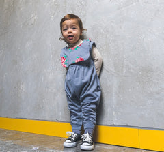 Grenouillère Salopette avec pull Beige Orangé