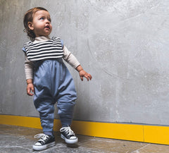 Grenouillère Salopette avec pull Beige Orangé