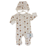 Grenouillère Herissons 1 bonnet moufle intégrés