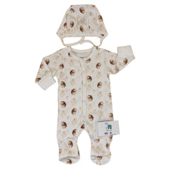 Grenouillère Herissons 1 bonnet moufle intégrés