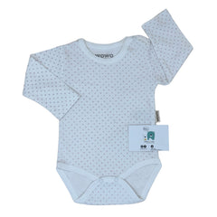 Body manches longues blanc à points 1 pcs