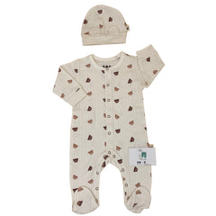 Grenouillère bear cutie 1 bonnet coton