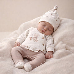 Grenouillère You and Me unisexe 1 bonnet coton bio