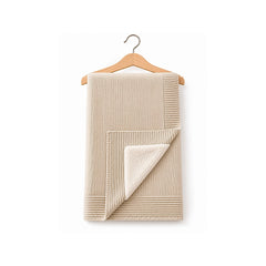 Couverture tricot molletonnée 80x90 cm 0m+ Beige