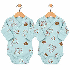 Pack de 2 bodies manches longues big nounours Mint avec moufles intégrés