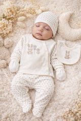 Coffret naissance Lapin fleury 5 pcs coton unisexe