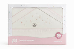Parure de lit 3 pcs good night (lit de 60x120 cm) - Rose