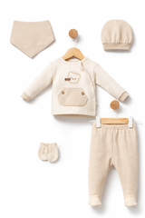 Pack naissance nounours pocket 5 pcs coton