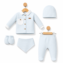 Pack naissance Une poche coté 5 pcs velours