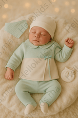 Pack naissance jolie fleur sur côté 5 pcs velours