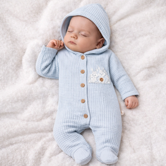 Grenouillère capuche lapinou trio 1 pcs coton