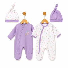 Pack de 2 grenouillères 2 bonnets matchy - Full girly