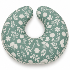 Coussin d'allaitement double face fleurs mint