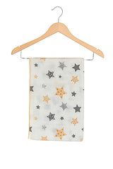 Draps lange étoiles jaune 75x75 cm