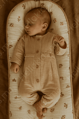 Grenouillère unie mousseline classy baby boy