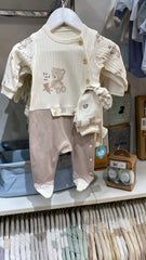 Grenouillère You and Me unisexe 1 bonnet coton bio