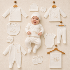 Coffret naissance Happy Moon 10 pcs unisexe coton