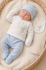 Pack naissance I love you Baby 5 pcs coton blue style