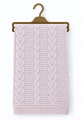 Couverture tricot épaisse welsoft K2083 - Mauve 80x90 cm