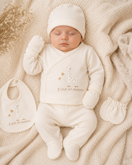 Pack naissance I love my mummy unisexe 5 pcs coton