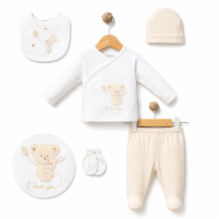 Pack naissance I love you unisexe 5 pcs coton