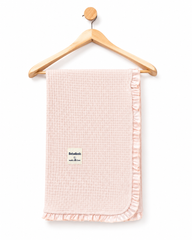 Couverture coton unie froufrou 80x90 cm - 3 colories