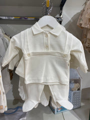 Pack naissance baby boy full white classy 5 pcs coton