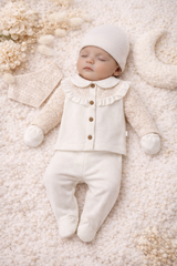 Pack naissance col froufrou classe girly 5 pcs coton