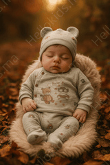Grenouillère Race Bear 1 bonnet coton épais