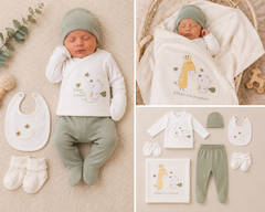 Coffret naissance Follow me pupples 7 pcs coton