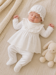 Pack naissance super classy girl col froufrou 5 pcs coton