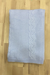 Couverture Triko welsoft épaisse molletonnée 85x95 cm – Bleu