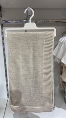 Couverture en tricot 80x90 cm - Beige