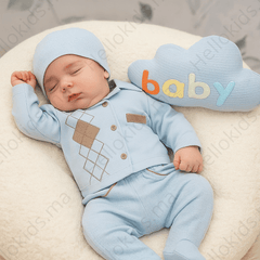 Pack naissance carreaux 5 pcs coton