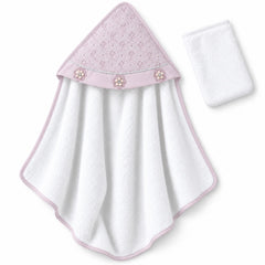 Cape de bain trio fleury avec 1 gant 80x90 cm - 0m+