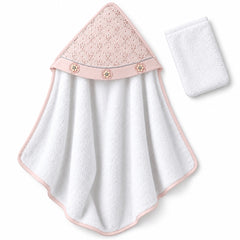 Cape de bain trio fleury avec 1 gant 80x90 cm - 0m+