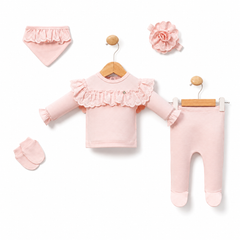 Pack naissance full froufrou classy girl 5 pcs coton