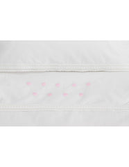 Interbaby - Parure de lit 60x120 Mod Zoe Bco/Rose 100% coton