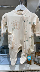 Grenouillère Raccon Family unisexe 1 bonnet coton bio