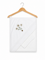 Cape de Bain Trio Fleury 1 gant – Baby Girl 0m+ - 80x90 cm