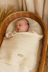 Couverture légère Bébé Full beige – 80x90 cm – 0m+ – 100% Coton 🤍