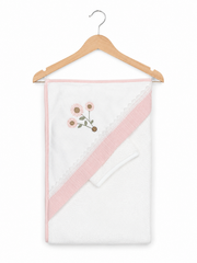 Cape de Bain Trio Fleury 1 gant – Baby Girl 0m+ - 80x90 cm