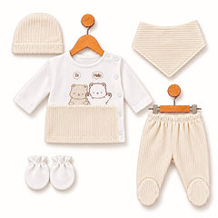Pack naissance nounours Hello 5 pcs velours
