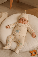 Coffret naissance Safari unisexe 5 pcs coton
