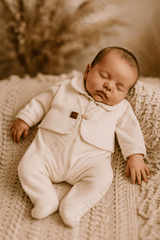 Grenouillère Gilet unique Baby Boy velours